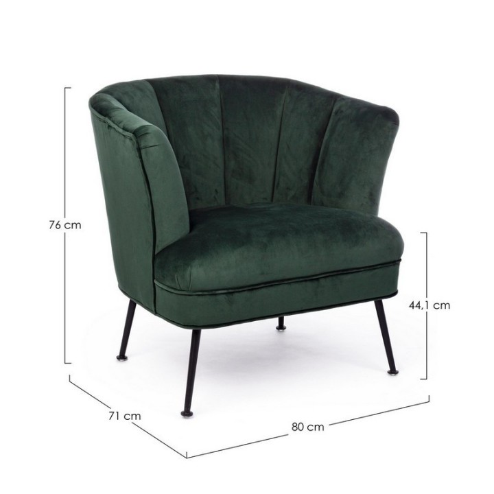 Bizzotto Poltrona Odilon verde