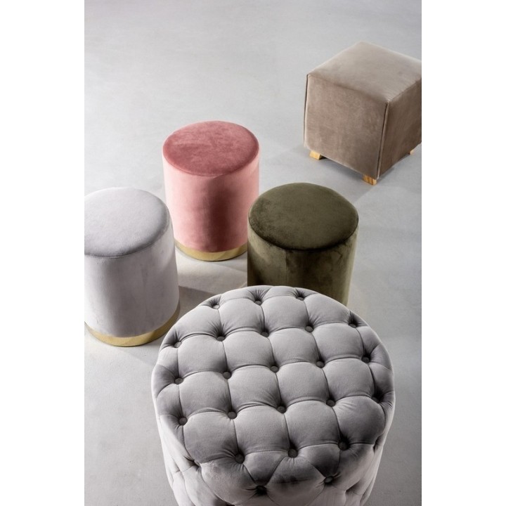 Bizzotto Pouf Lucilla tortora Ø 35 cm