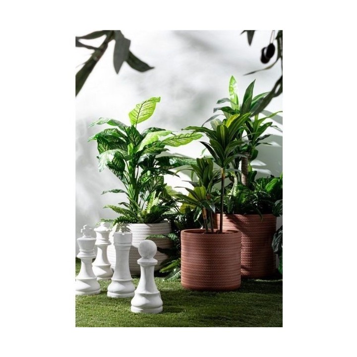 Bizzotto Vaso Tressage bianco piccolo Ø 24 cm