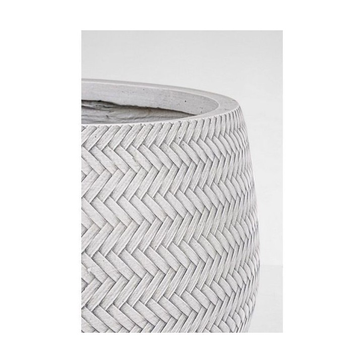Bizzotto Vaso Tressage bianco piccolo Ø 24 cm