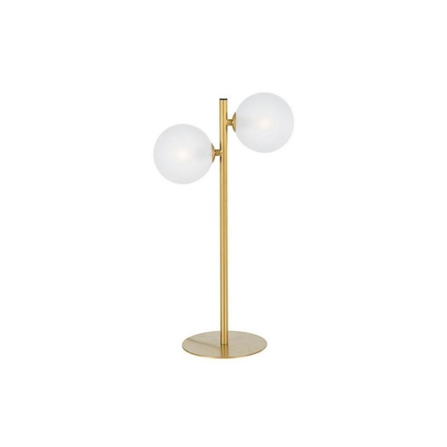 LAMPADA TAV. BALLS 2LUCI ORO H156