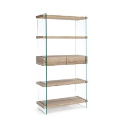 Bizzotto Libreria Kenya Line 4 ripiani 2 cassetti 90 × 39 cm