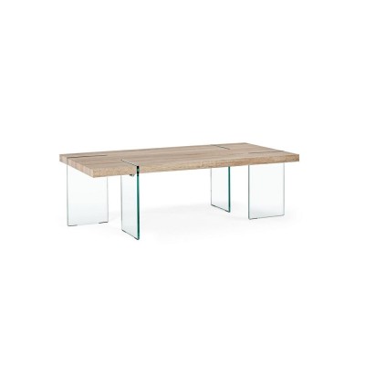 Tavolino in Legno TOM by Bizzotto con Gambe in Vetro...