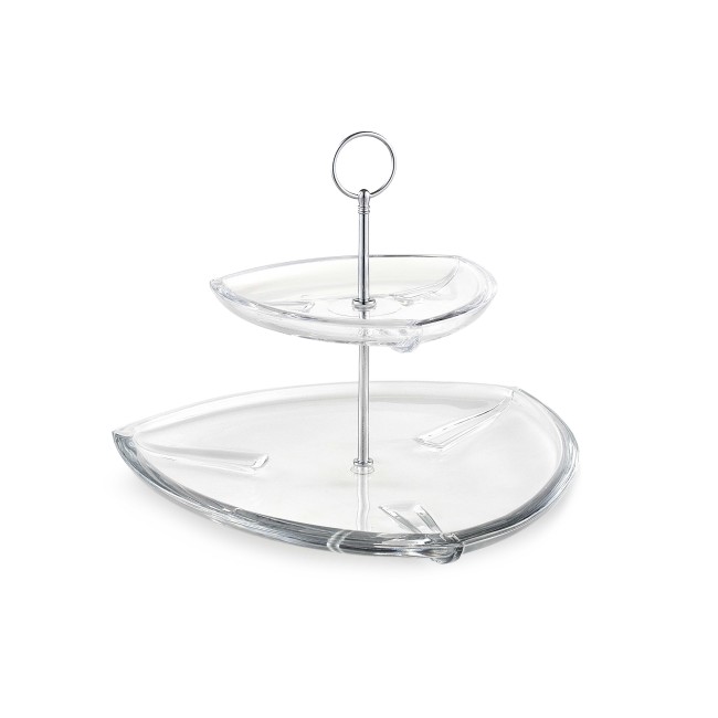 Emò Italia Alzata due piani trasparente 30x31x24,5 cm Emò Italia Alzata due piani trasparente 30x31x24,5 cm