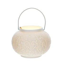 Hervit Lanterna Porcellana Bianca Biscuit 12x9 cm