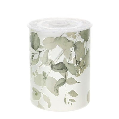Hervit Contenitore in vetro giallo botanic 9,5x12,5 cm
