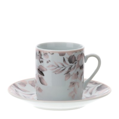 BOX 2 TAZZINE CAFFE' PORCELLANA 9X5CM
