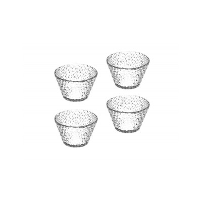 Brandani Coppette Drop Set da 4 in vetro trasparente 300 ml
