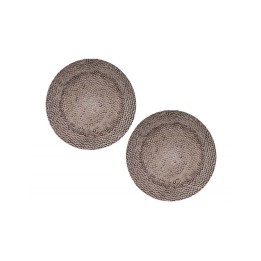 Set da 2 Ø 21 cm piattini Brandani Drop Moka in vetro