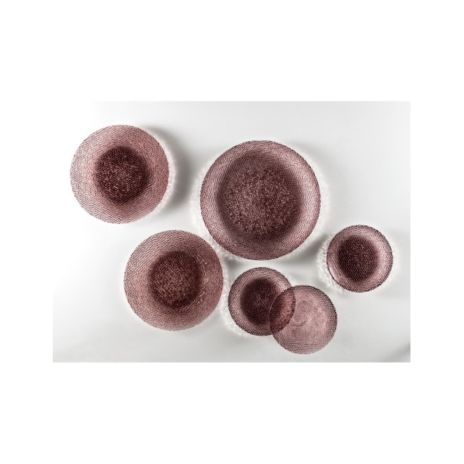 Brandani Piatto Drop Moka in vetro Ø 38 cm set di piatti