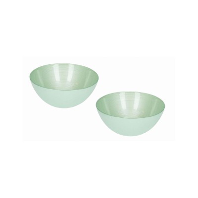Brandani Ciotoline Ares acquamarina in vetro set da 2 Ø 15 cm