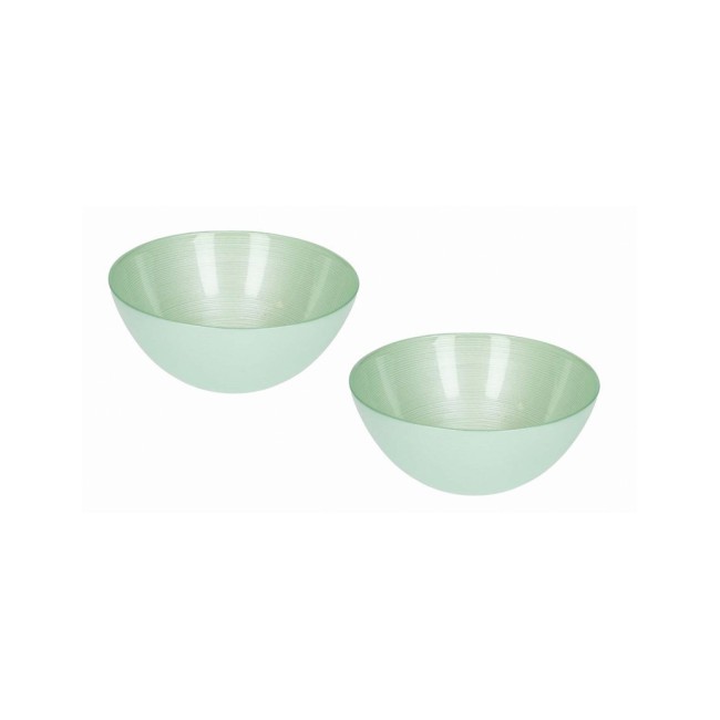 Brandani Ciotoline Ares acquamarina in vetro set da 2 Ø 15 cm
