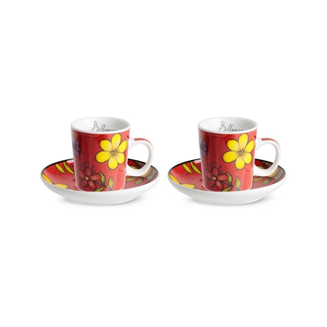 Egan Set 2 Tazze Caffe' Bellamore Rosso Ml 100 Egan Set 2 Tazze Caffe' Bellamore Rosso Ml 100