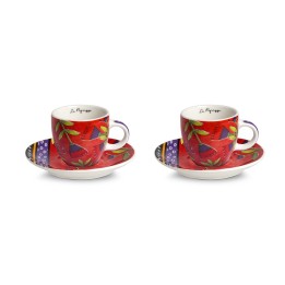 Egan Set 2 Tazze Caffe' Le Pupazze Rosso 100 ml