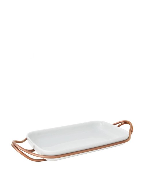 Sambonet pirofila rettangolare con supporto rame New Living 41x27cm - 55402C41 Sambonet pirofila rettangolare con supporto rame New Living 41x27cm - 55402C41