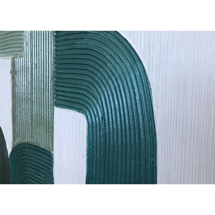 Agave Quadri green lines 100x100 cm