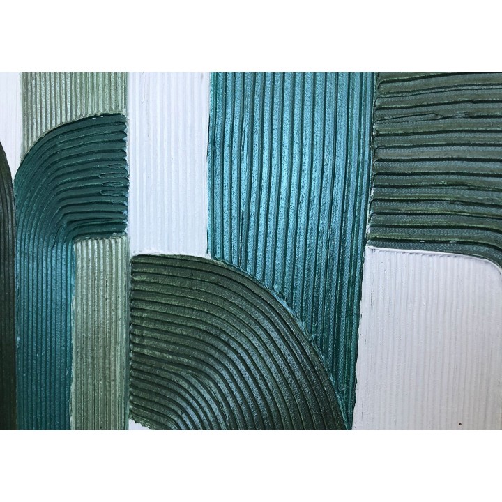 Agave Quadri green lines 100x100 cm