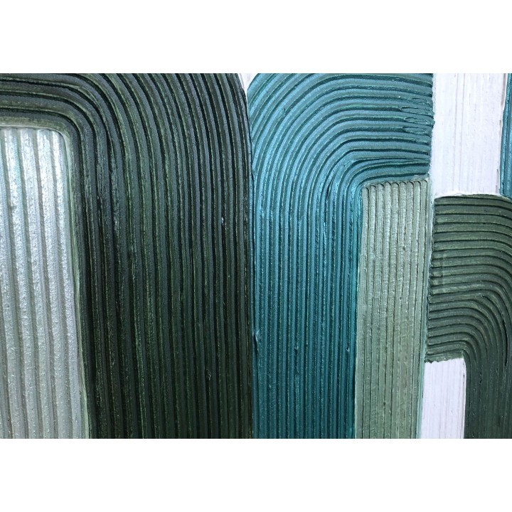 Agave Quadri green lines 100x100 cm