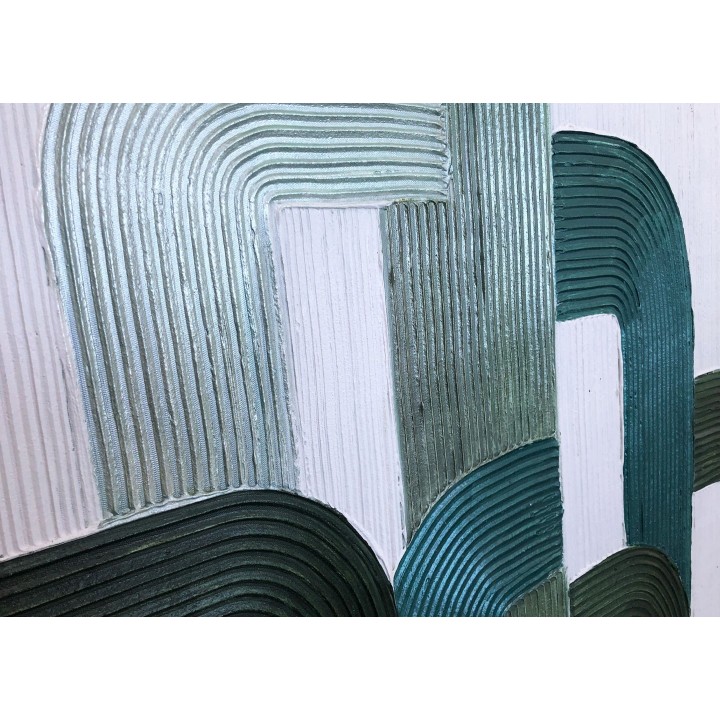 Agave Quadri green lines 100x100 cm