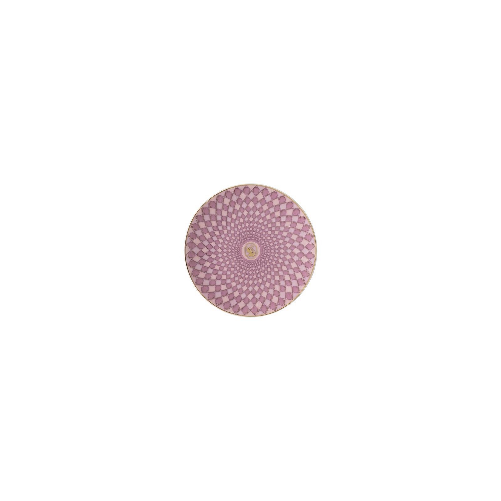 Swarovski piattino rosa in porcellana Signum Rose Ø10cm - Candida Celiento