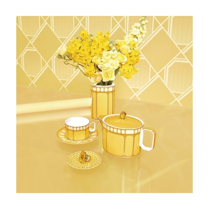 Swarovski Piattino Signum Jonquil giallo Ø 10,4 cm