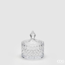 EDG Scatola portagioie Diamond vetro Ø 8,5 cm