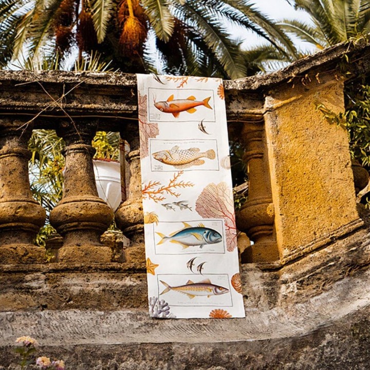 The NapKing Runner Coral Bay in lino 50 × 150 cm