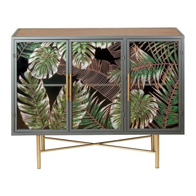 L'Oca Nera mobile a 3 ante con decoro tropicale 105x81cm