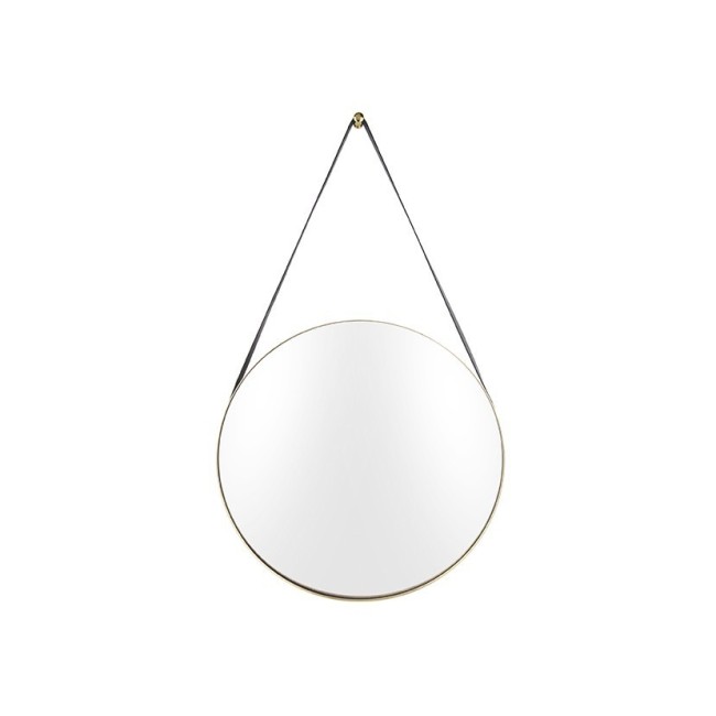 Mirror Balanced round gold rim
D. 47cm, W. black l