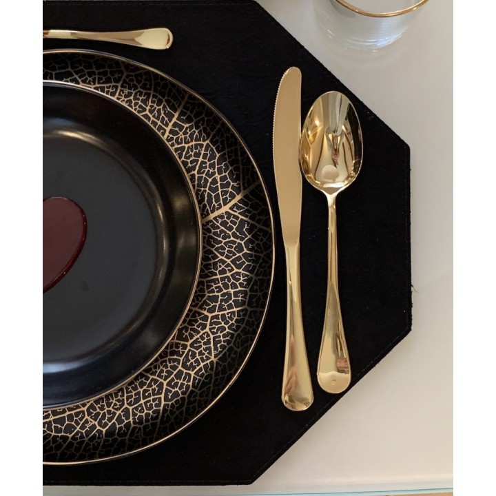 Weissestal Servizio di piatti Onix Black 39 pezzi