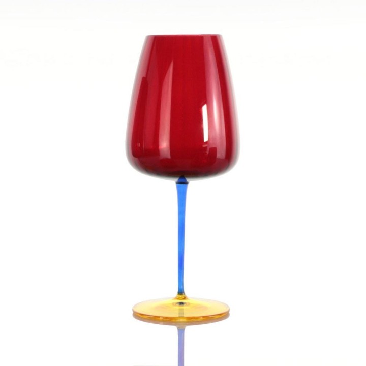 Weissestal Set di 2 calici da acqua Joy rossi da 700 ml