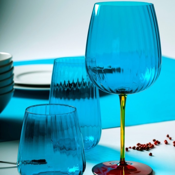 Weissestal 2 bicchieri da acqua Joy turchesi da 450 ml