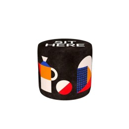 Qeeboo Pouf Oggian Sit Here nero 50 × 50 cm