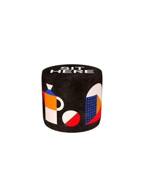 Pouf Oggian Sit Here Black S