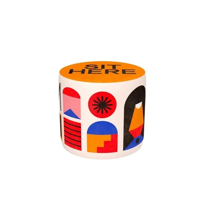 Qeeboo Pouf Oggian Sit Here arancione 50 × 50 cm