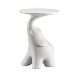 Qeeboo Tavolino Pako a forma di elefante bianco Ø 40 cm