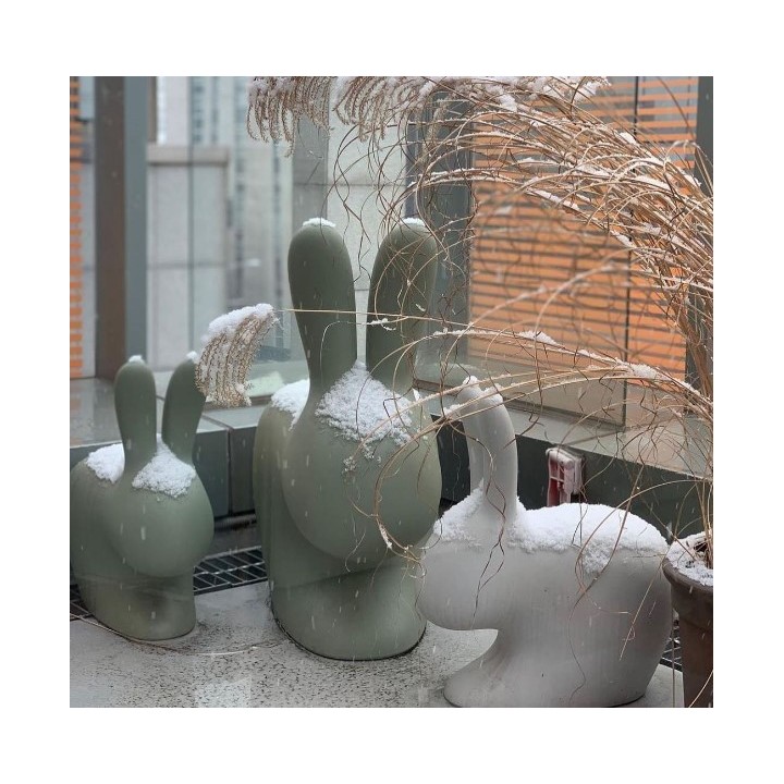 Qeeboo Sedia Rabbit Chair Baby Balsam Green