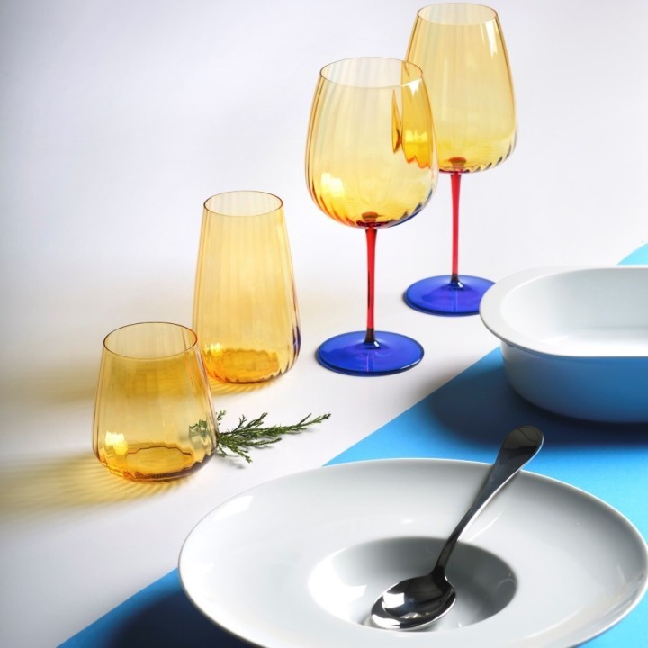 Weissestal Set di 2 bicchieri da acqua Joy gialli da 450 ml