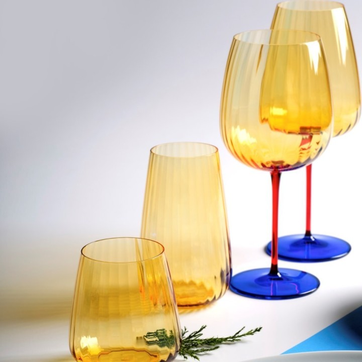 Weissestal Set di 2 bicchieri da acqua Joy gialli da 450 ml