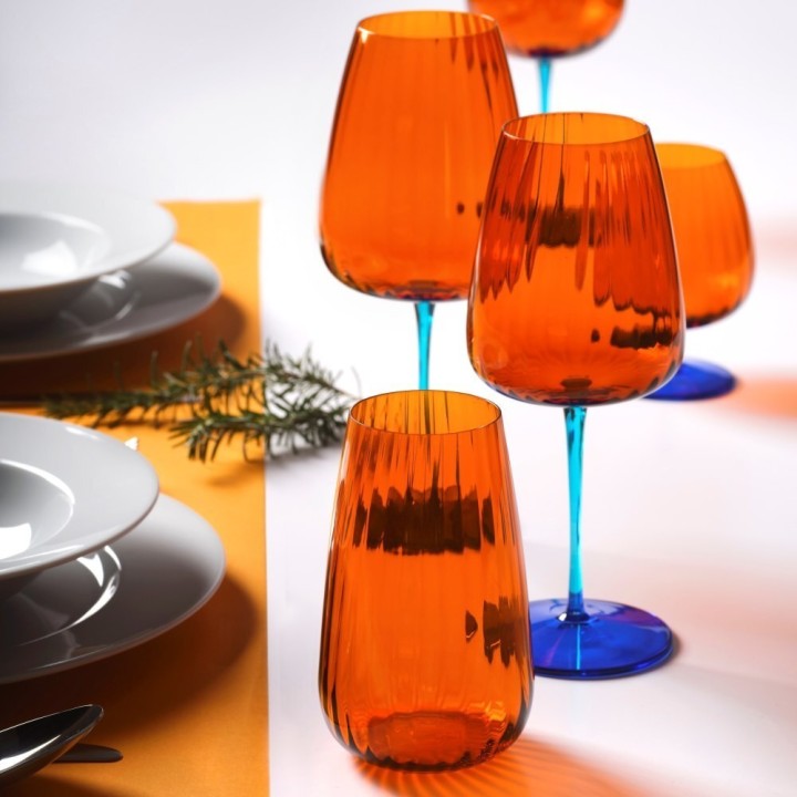 Weissestal Set di 2 calici da acqua Joy arancioni da 700 ml