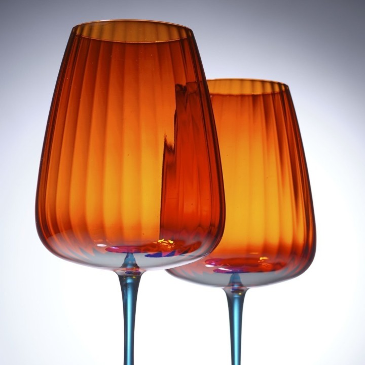 Weissestal Set di 2 calici da acqua Joy arancioni da 700 ml
