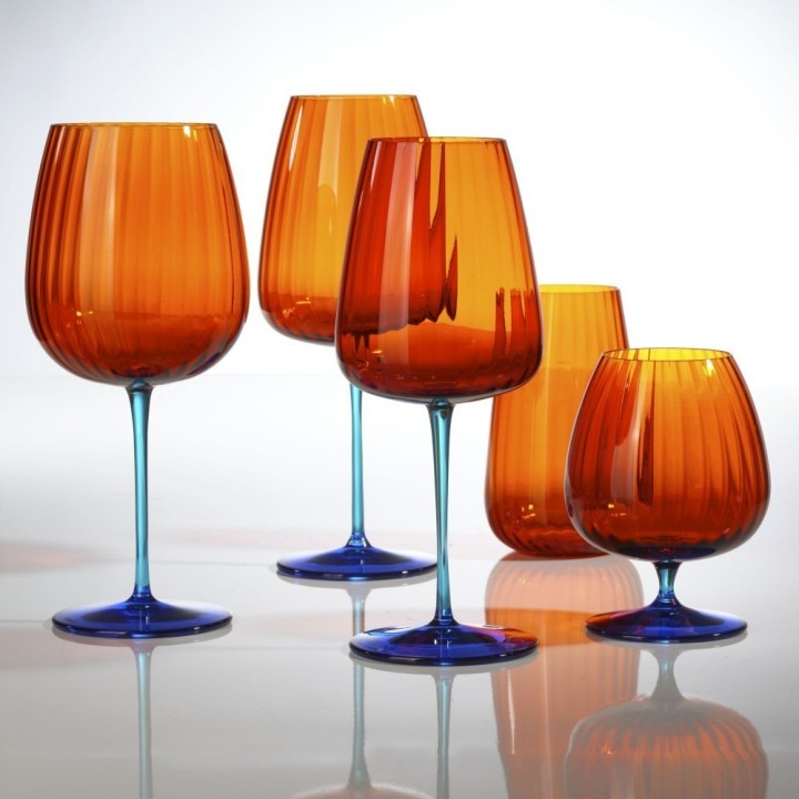 Weissestal 2 bicchieri da acqua Joy arancioni da 450 ml