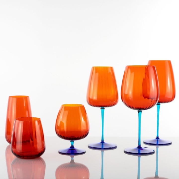 Weissestal 2 bicchieri da acqua Joy arancioni da 450 ml