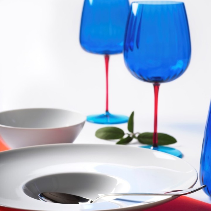 Weissestal Set di 2 calici da acqua Joy blu da 700 ml