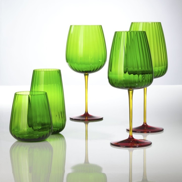 Weissestal Set di 2 calici da acqua Joy verdi da 700 ml
