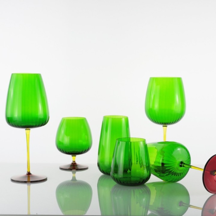 Weissestal Set di 2 calici da acqua Joy verdi da 700 ml