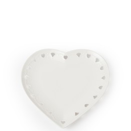 Hervit Creations Piatto Cuore in porcellana traforata 25 cm