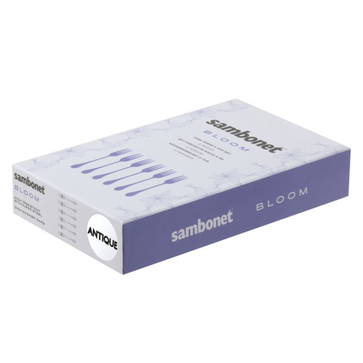Sambonet Set di 6 forchettine da dolce Bloom Antique