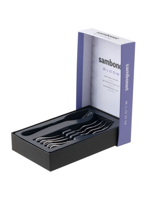 Set 6 Forchettine Dolce Bloom Antique PVD Inox...