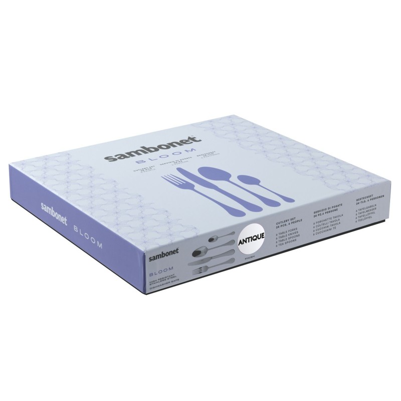 SET 24 POSATE BLOOM PVD INOX ANTIQUE